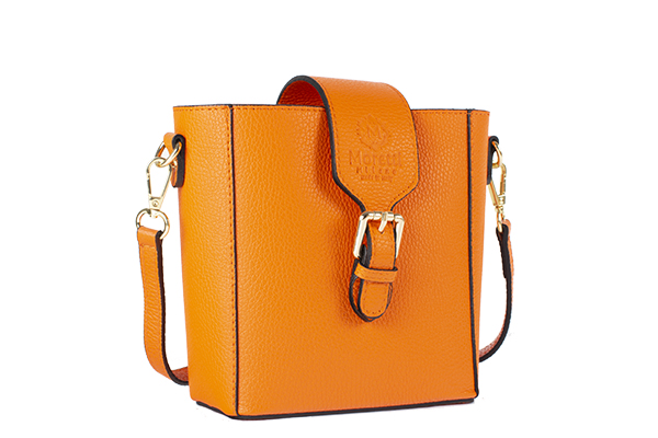 Melfi by Moretti Milano 14504 Orange color fashion bag Made in Italy